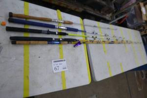 lot 67 image: Lot of (5) Catfish Fishing Rods