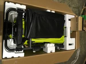 Ryobi 20 in. 40-Volt Brushless Lithium-Ion Cordless Battery Walk Behind Push Lawn Mower  BatteryCharger Included open box not used see pictures