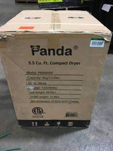 Panda 3.5 cu. ft. Compact Portable Laundry Dryer, White open box customer return see pictures