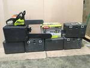 Lot of 7 Ryobi Chainsaws for parts or repair Customer Returns See Pictures