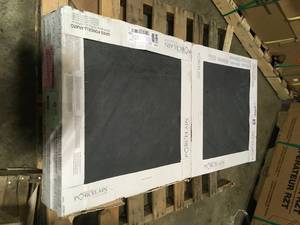 Lot of 8 Boxes of Black Porcelain Tiles made in Italy not used  24 in x 24 in see pictures