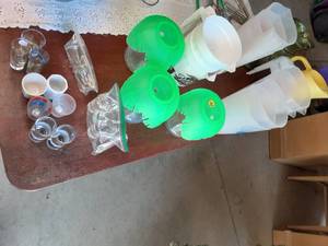 lot 103 image: Plastic Party Pitchers, Drink Glass...