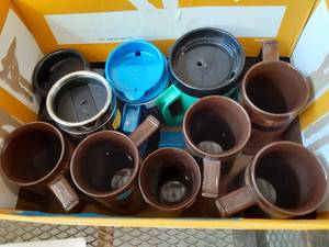 lot 106 image: Box of Insulated Coffee Mugs See P...