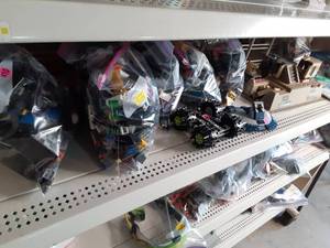 lot 138 image: Shelf of Bagged Legos (Pieces & Ac...