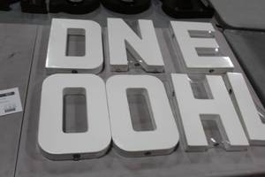 Lot of (7) Primed Canvas Letters White 12H  with Letters D,N,E,O,O,H,L