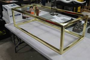 Metal Coffee Table Frame Gold 48Lx22Wx14-14H