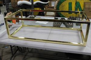 Metal Coffee Table Frame Gold 48Lx22Wx14-14H