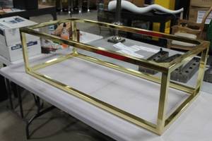 Metal Coffee Table Frame Gold 48Lx22Wx14-14H