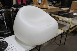 Plust Collection Plastic Patio Chair White 24Hx39D