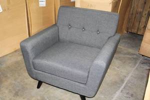 Baxton Studio Living Room Arm Chair Grey 36Wx33Dx33H (in box)