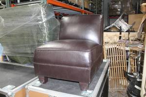 Leather Living Room Chair Brown 26Wx31Dx31H