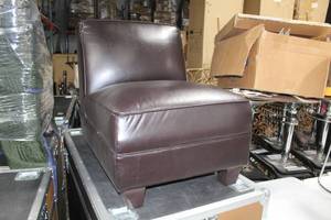 Leather Living Room Chair Brown 26Wx31Dx31H