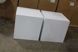Lot of (2) Cube Displays White 24Lx24Wx24H