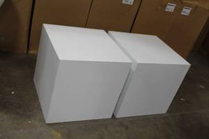 Lot of (2) Cube Displays White 24Lx24Wx24H