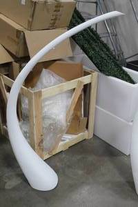 Tusk Vase White 61Hx9D