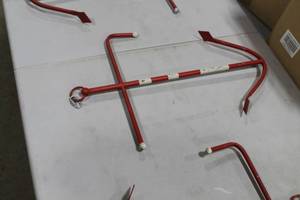 Metal Decorative Anchor RedWhite 14Wx22H