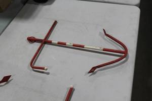 Metal Decorative Anchor RedWhite 14Wx22H