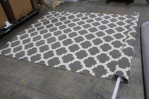 Area Rug GreyWhite Pattern 10Lx8W
