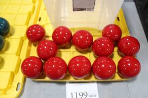 Lot of (12) Decorative Balls Red 4D