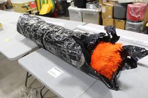 Lot of (1) Roll of Fabric Orange Fur 64W