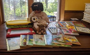 lot 102 image: Childrens Books, Doll, Etch-A-Sketch & Misc. Toys