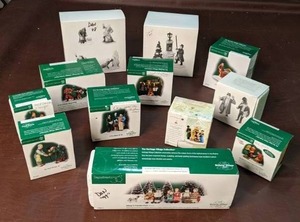 lot 224 image: One Dozen Dept. 56 Christmas Village Figurines w Boxes