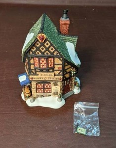 lot 229 image: Dept. 56 Dickens Village Collectible Building E. Tipler, Agent For Wine and Spirits