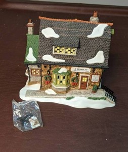 lot 211 image: Dept. 56 Dickens Village Series J. Horsley Christmas Cards Lighted Building