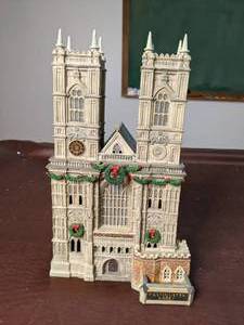 lot 213 image: Dept. 56 Dickens Village Westminster Abbey Lighted Building