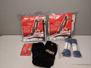 lot 367 image: New Golfing Goods Putter Retriever, Towels, Rain Cover, etc.