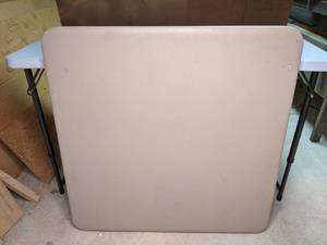lot 355 image: Folding Table with Vinyl Top