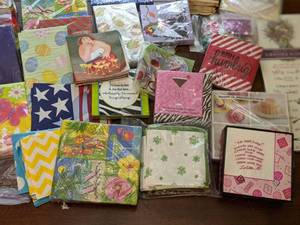 lot 176 image: Lot of Colorful New in Packaging Paper Napkins