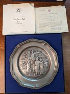 lot 157 image: Franklin Mint Paul Reveres Ride American Revolution Bicentennial Collectible Plate