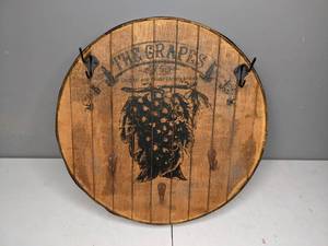 lot 386 image: Wine Barrel Wall Mount Coat Hook