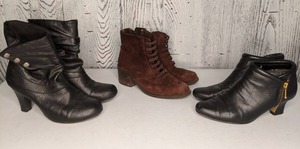 lot 473 image: (3) Pairs of Womens Short Boots Size 6.5