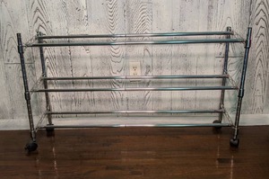 lot 481 image: Rolling Metal Shoe Rack #1