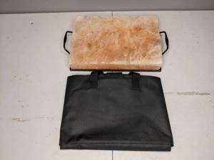 lot 341 image: Himalayan Salt Plank with Holder and Storage Bag