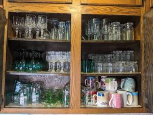 lot 609 image: Mega Glassware Lot Coffee Cups, Tumblers, Stemware, etc.