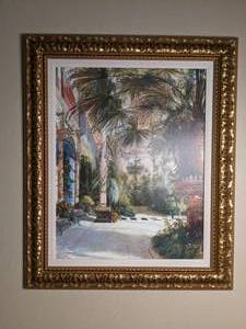 lot 58 image: Framed Carl Blechen Print The Interior of the Palm House