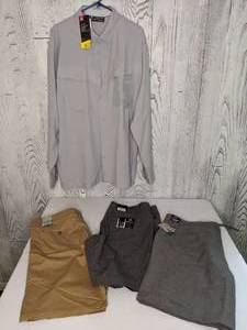 lot 510 image: Brand New Mens Clothing Under Armour Shirt & (3) Pairs of Shorts