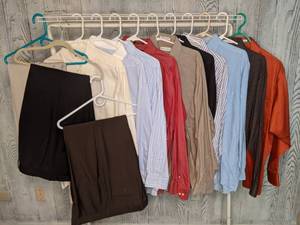 lot 491 image: Mens Dress Pants and Dress Shirts