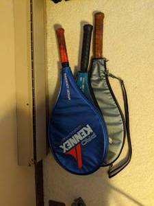 lot 582 image: (3) Racquetball Rackets with Covers