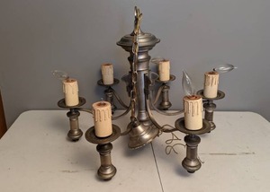 lot 820 image: Six Arm Candelabra Chandelier