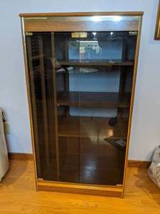 lot 810 image: Glass Door Home Entertainment Storage Unit