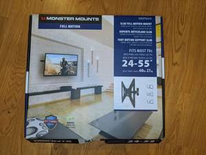 lot 848 image: Monster Mounts Slim Full Motion TV Mount 24-55