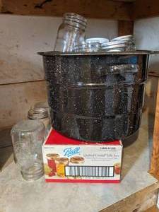lot 855 image: Canner with Jars and Lids