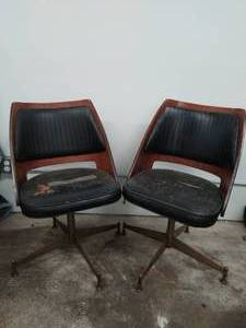 lot 18 image: Two Vintage B. Brody Seating Company Game Table Chairs