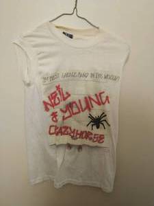 lot 36 image: Vintage Neil Young And Crazy horse 1986 3rd Best Garage Band In The World Tour Shirt