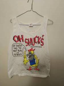 lot 156 image: Vintage Oh Shucks Seafood Bar Shirt