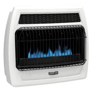 lot 210 image: Dyna-Glo 30,000 BTU Blue Flame Vent Free Liquid Propane Thermostatic Wall Heater BFSS30LPT-4P